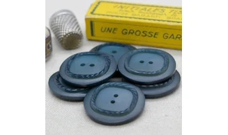 6 boutons / 30MM / Bleu