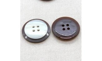 6 boutons / 27MM / Brun