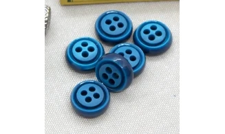 6 boutons / 17MM / Bleu vif