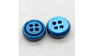 6 boutons / 17MM / Bleu vif