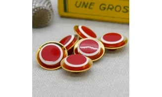 6 boutons / 14MM / Rouge