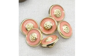 Boutons VINTAGE / 15MM / Rose et doré