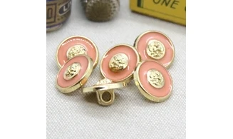 Boutons VINTAGE / 15MM / Rose et doré