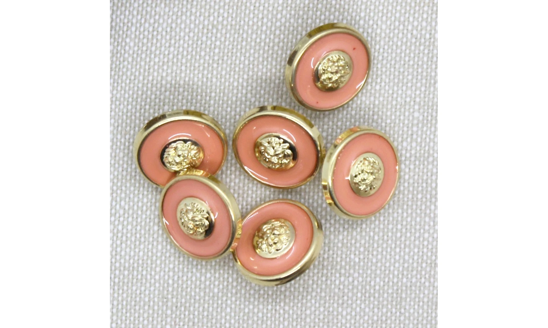 Boutons VINTAGE / 15MM / Rose et doré