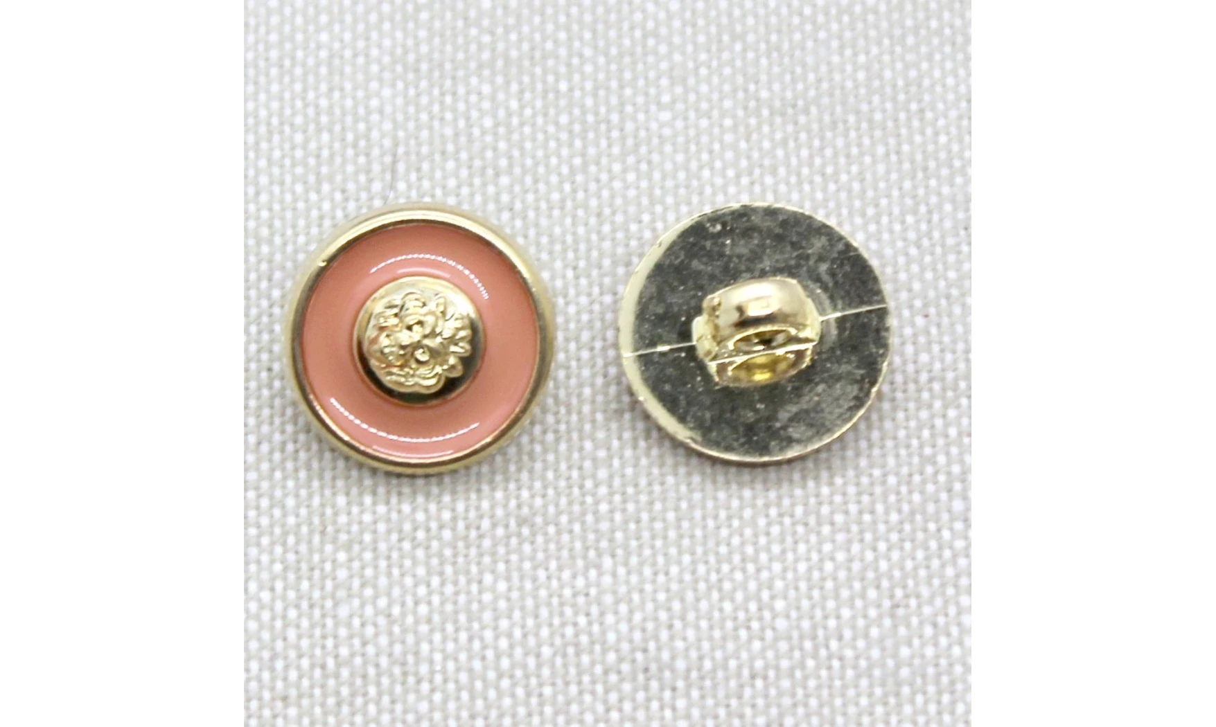 Boutons VINTAGE / 15MM / Rose et doré