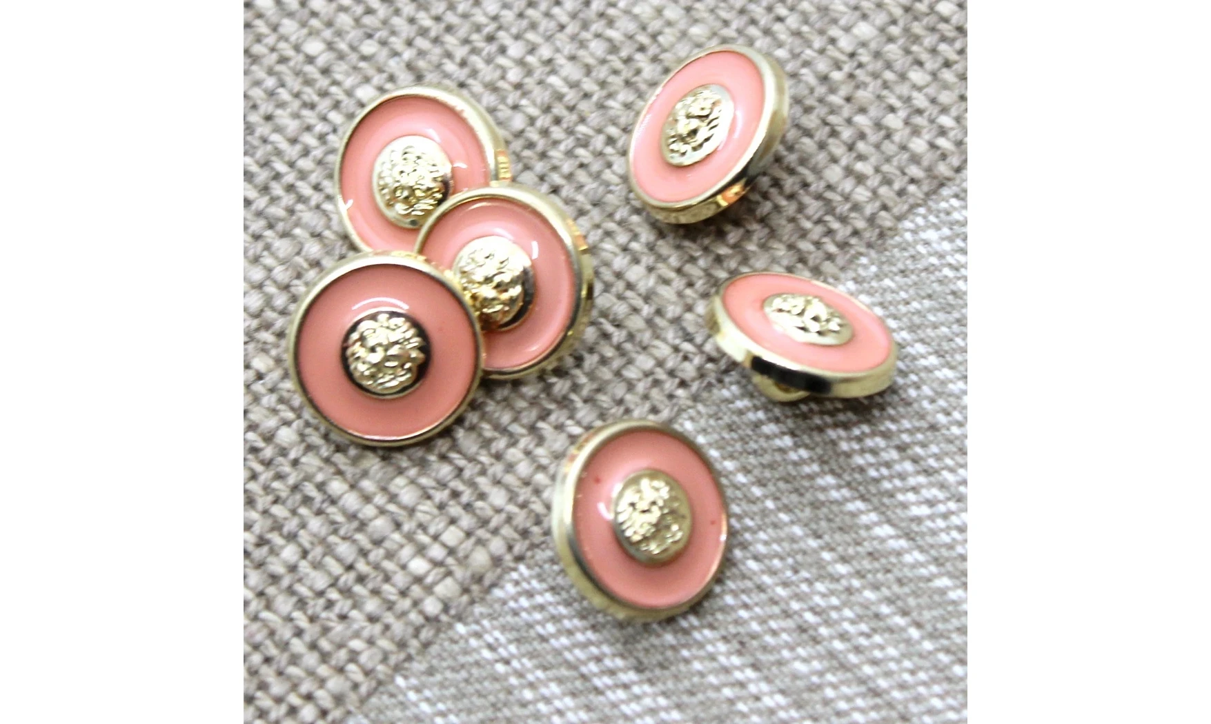 Boutons VINTAGE / 15MM / Rose et doré