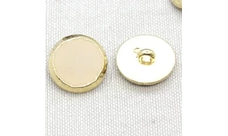 6 boutons / 18MM / Rose et contour doré