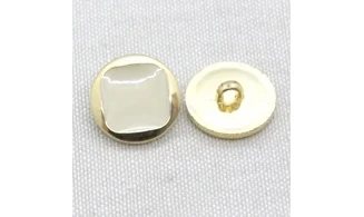 6 boutons / 18MM /Ivoire et contour doré