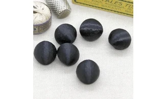 6 boutons / 18MM / Soie noire