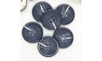 6 boutons / 30MM / Noir "Pierre"