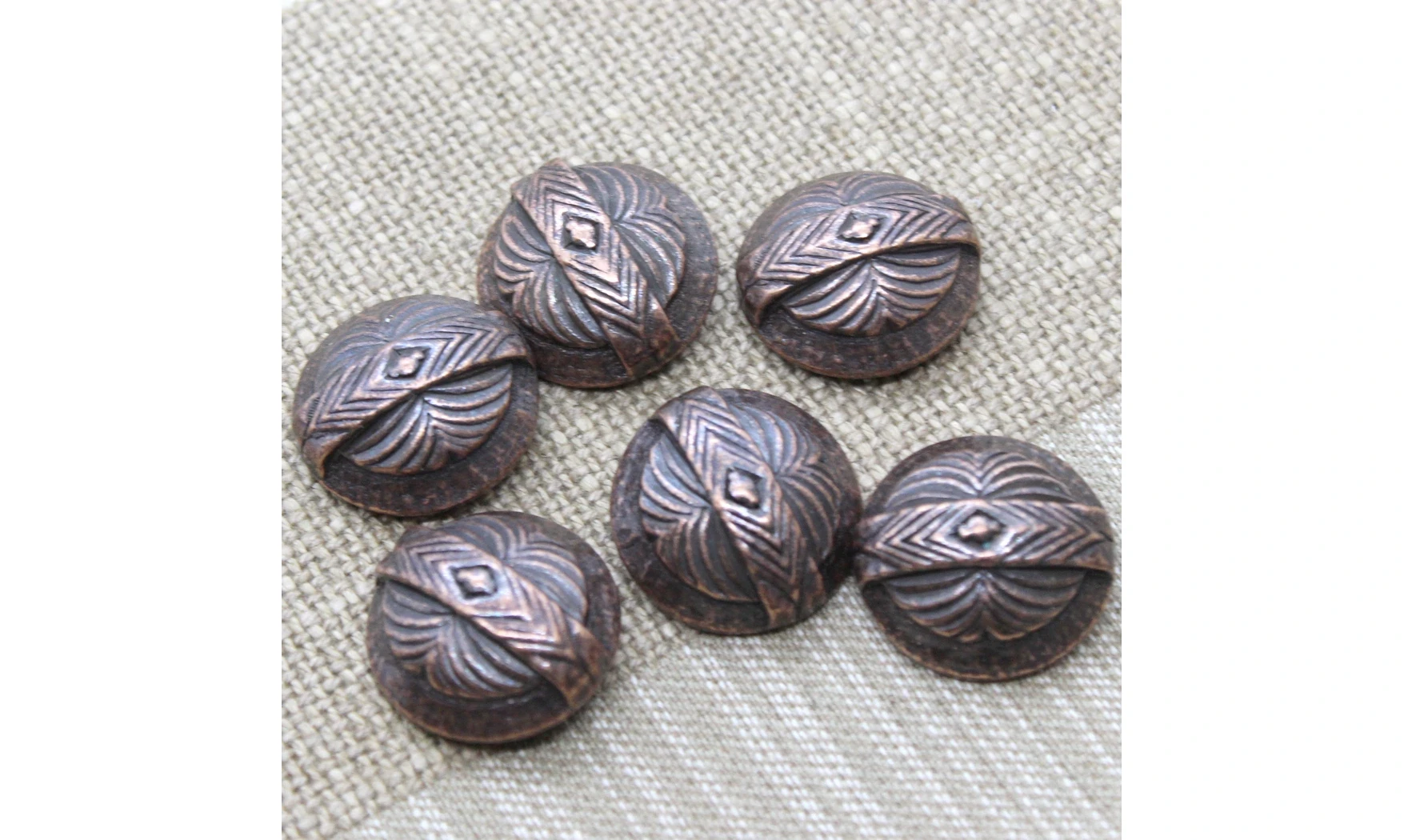 6 boutons / 26MM / Cuivre rouge