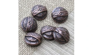 6 boutons / 16MM / Cuivre rouge