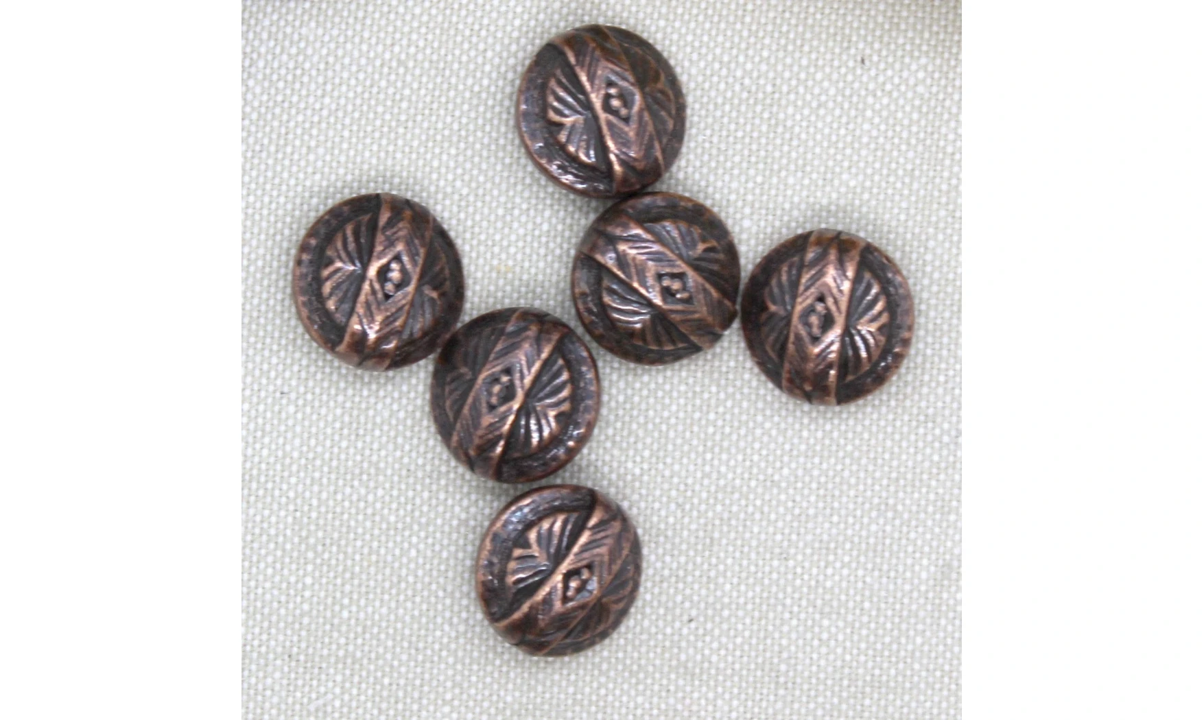 6 boutons / 16MM / Cuivre rouge