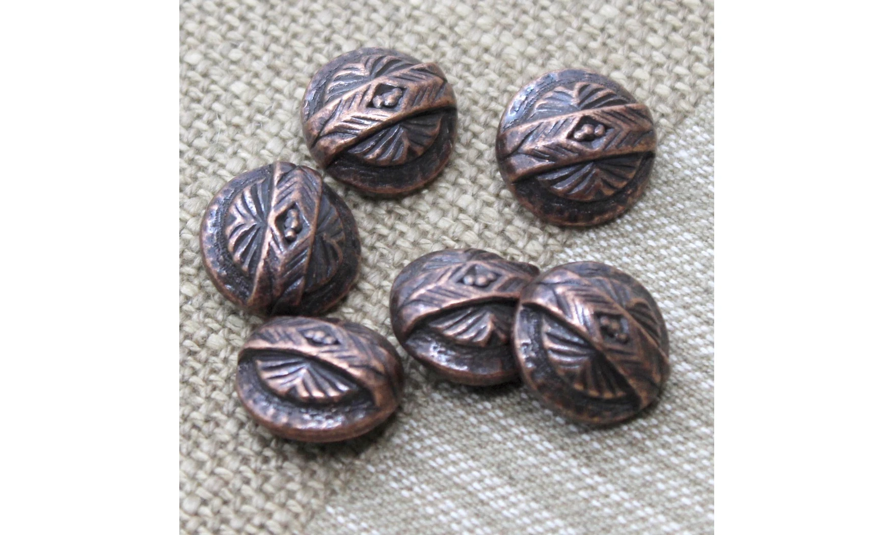 6 boutons / 16MM / Cuivre rouge