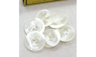 6 boutons / 25MM / Translucide et Blanc