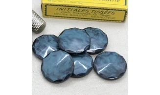 6 boutons / 30MM / Gris orage bisauté