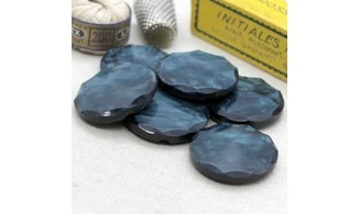 6 boutons / 30MM / Gris orage bisauté
