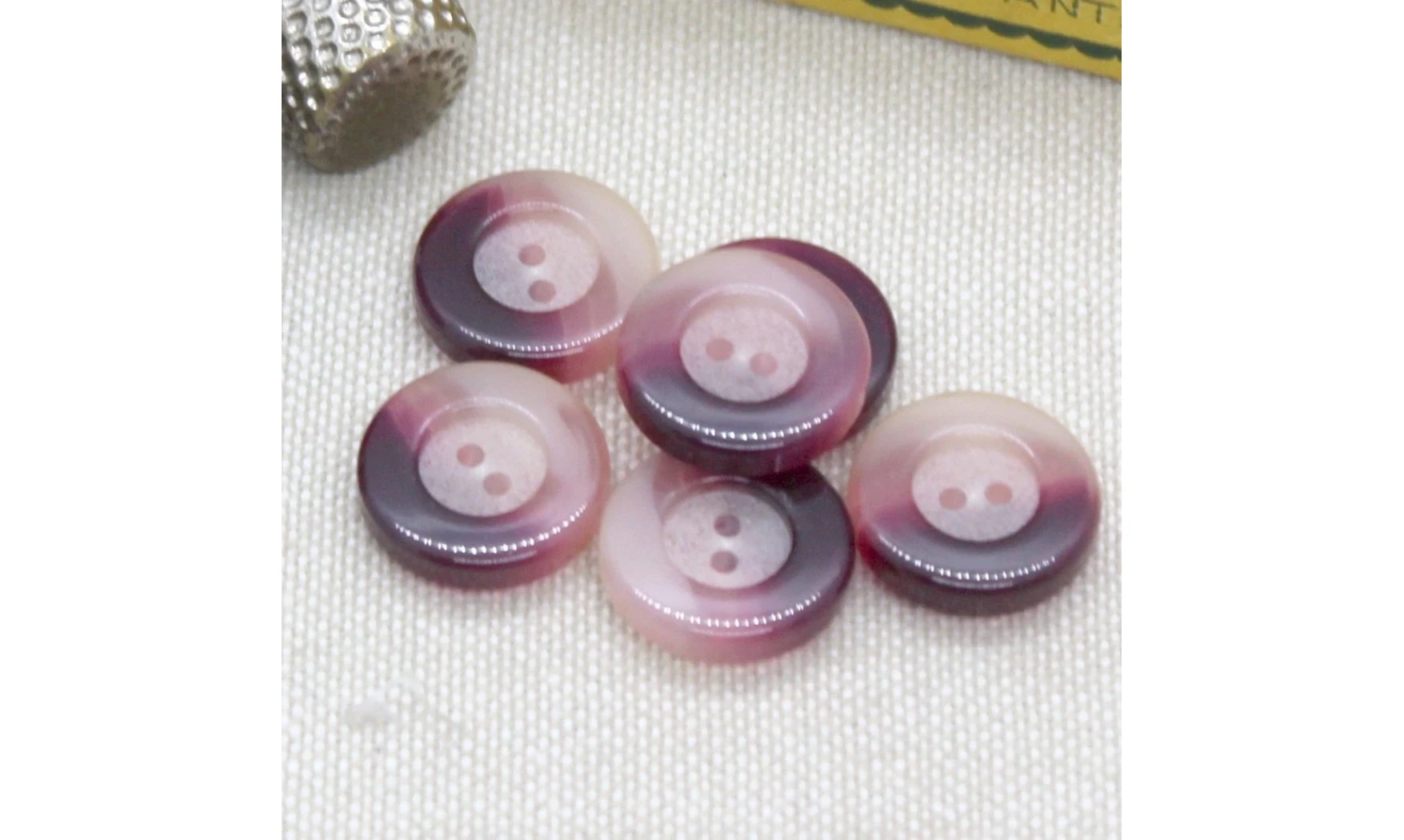 6 boutons / 15MM / Rose dégradé