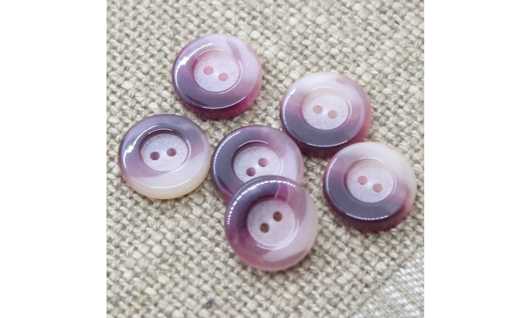 6 boutons / 15MM / Rose dégradé