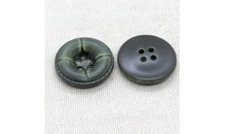 6 boutons / 21MM / Vert "Cuir"