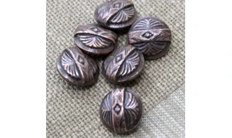 6 boutons / 19MM / Cuivre rouge