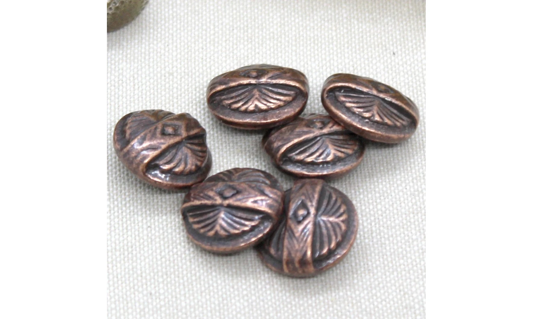 6 boutons / 19MM / Cuivre rouge