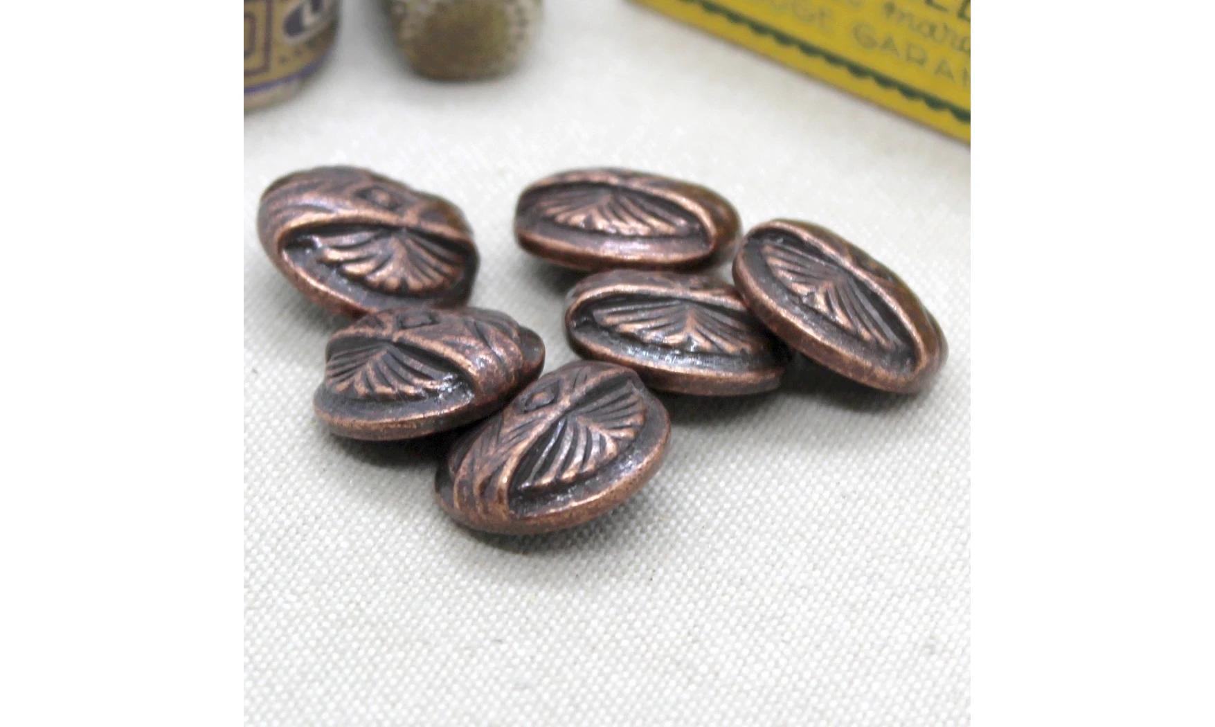 6 boutons / 19MM / Cuivre rouge