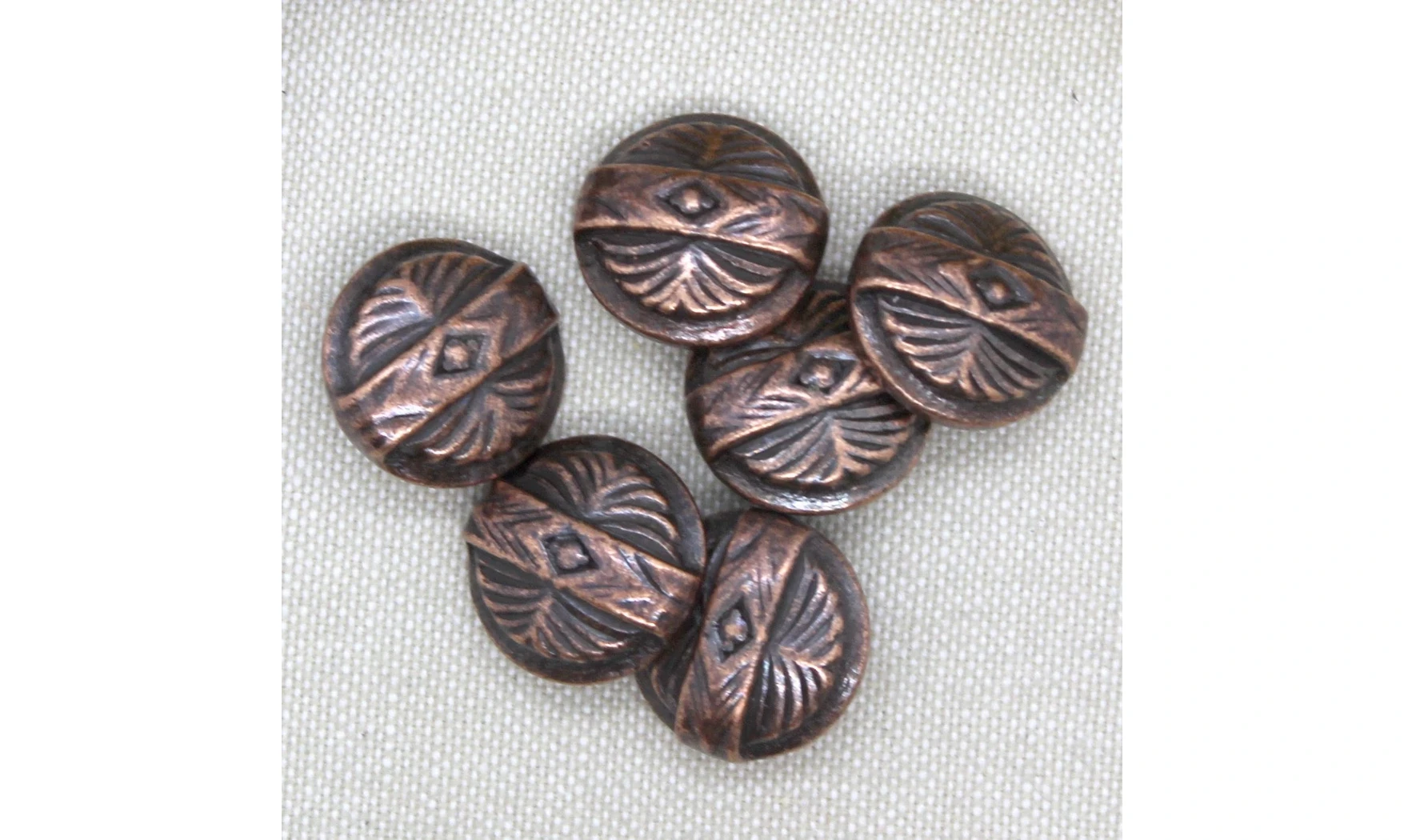 6 boutons / 19MM / Cuivre rouge