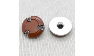 6 boutons / 22MM / Brun Caramel
