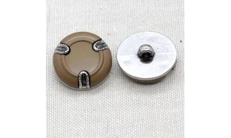 6 boutons / 22MM / Brun