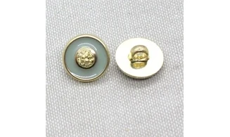 6 boutons / 15MM / Vert Centre doré
