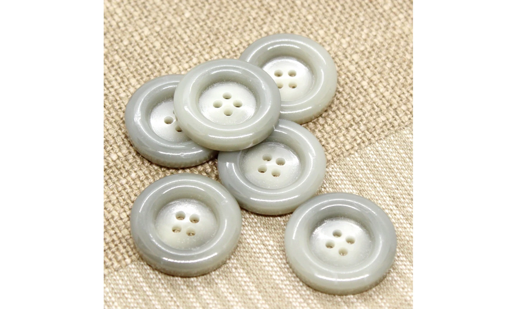 6 boutons / 27MM / Gris