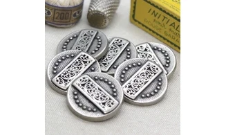 6 boutons / 27MM / Métal "Antique"