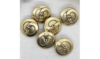6 boutons / 23MM / Ceinture or