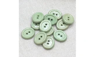 12 boutons / 14MM / Ovale Vert