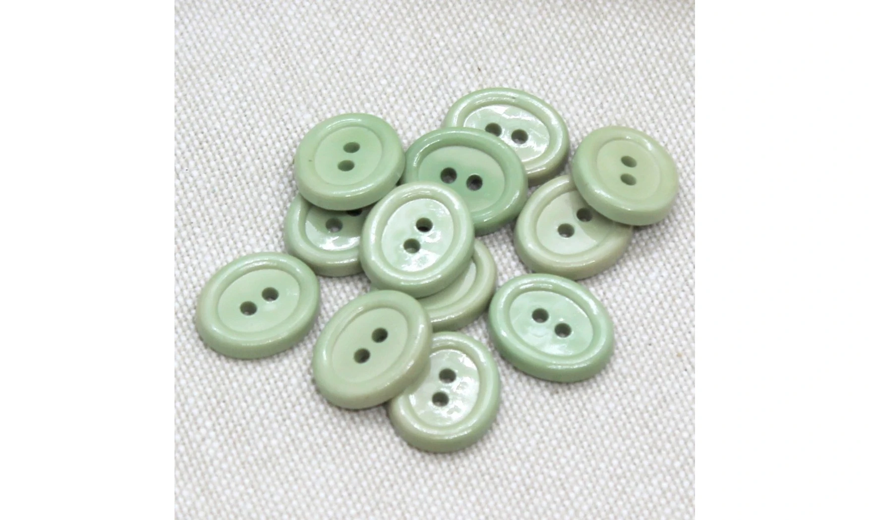 12 boutons / 14MM / Ovale Vert