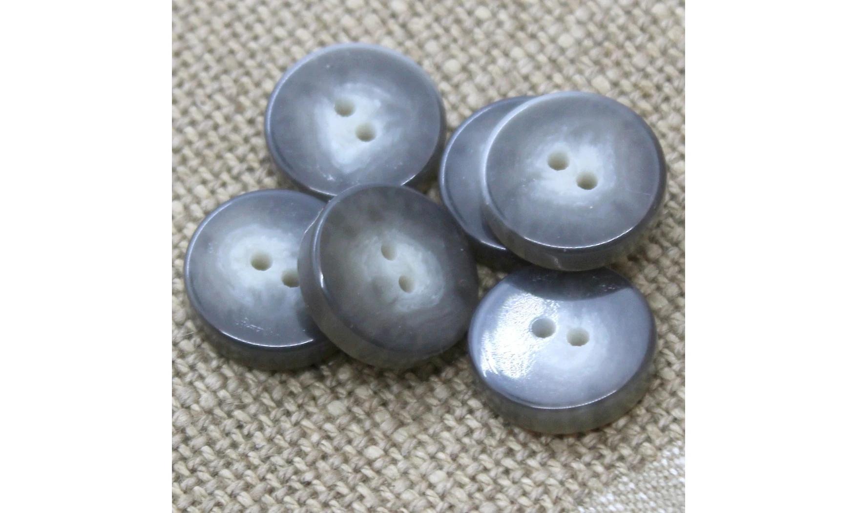 6 boutons / 18MM / Gris "Palet"