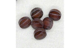 6 boutons / 15MM / Cuir brun