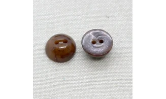 6 boutons / 14MM / Brun Demi sphère