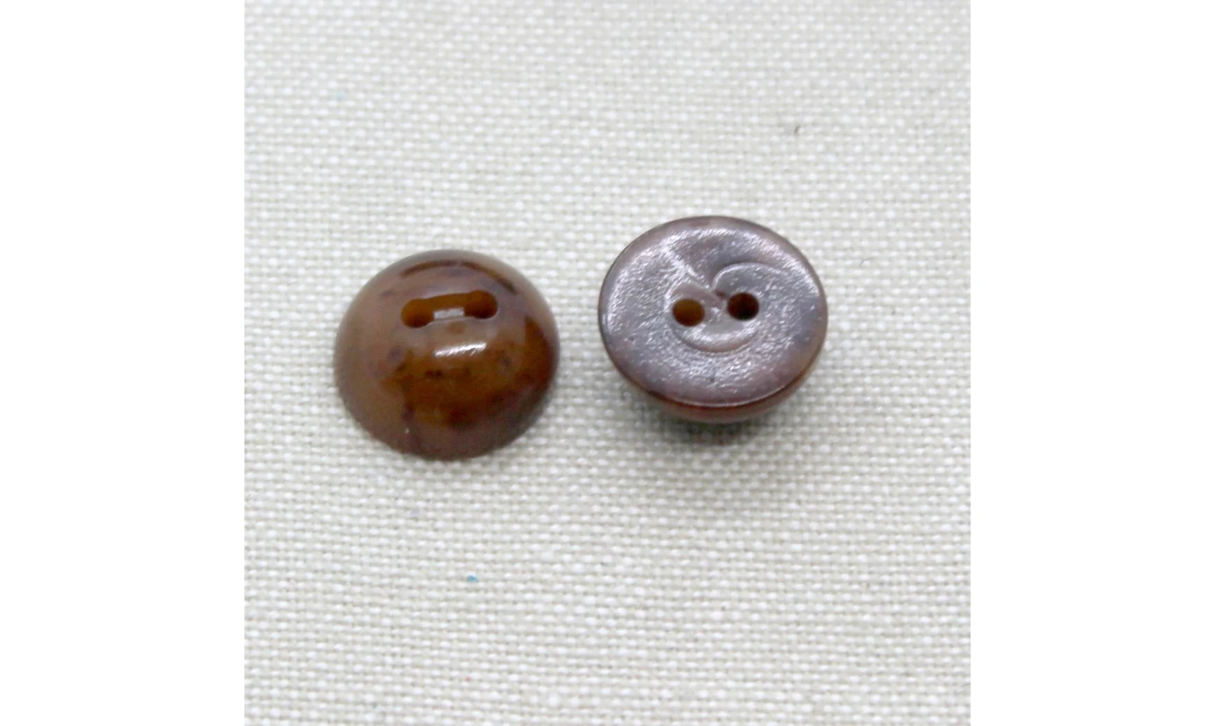 6 boutons / 14MM / Brun Demi sphère