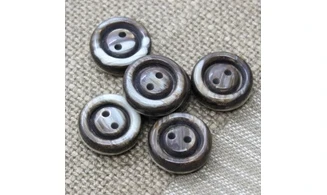 6 boutons / 18MM / Brun