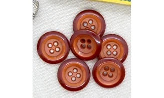 6 boutons / 22MM / Rouge