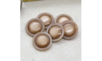 6 boutons / 18MM / Marron glacé