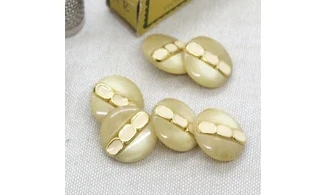 6 boutons / 18MM / Ivoire