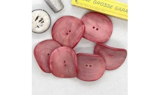 6 boutons / 38MM / Rouge "Chips"