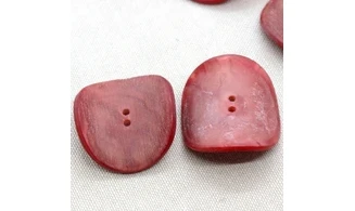 6 boutons / 38MM / Rouge "Chips"