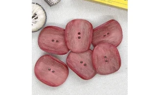 6 boutons / 30MM / Rouge "Chips"