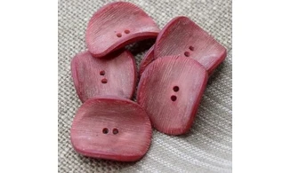 6 boutons / 30MM / Rouge "Chips"