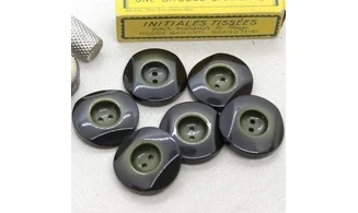 6 boutons / 31MM / Vert bouteille