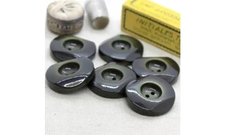 6 boutons / 31MM / Vert bouteille